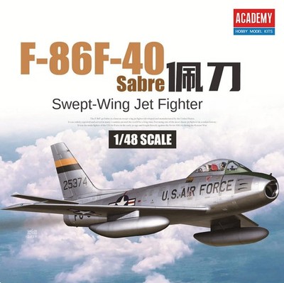 Academy AC12369 1/48 F-86F-40 Sabre Swept-Wing Jet Fighter Assembly Model kit