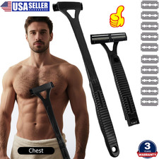 Long Handle Men Back Razor Shaver Groomer Full Body Hair Removal Trimmer Wet&Dry
