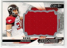 2019 Upper Deck CFL UD O-Pee-Chee Jumbo Jersey Rene Paredes Calgary Stampeders