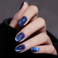 MEDIUM *CAT EYE BLUEBERRY FROST* Full Cover 2...