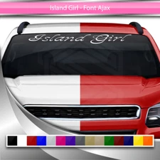 ISLAND GIRL Decal Sticker Windshield Window Vinyl Graphic Banner Rear Car Truck