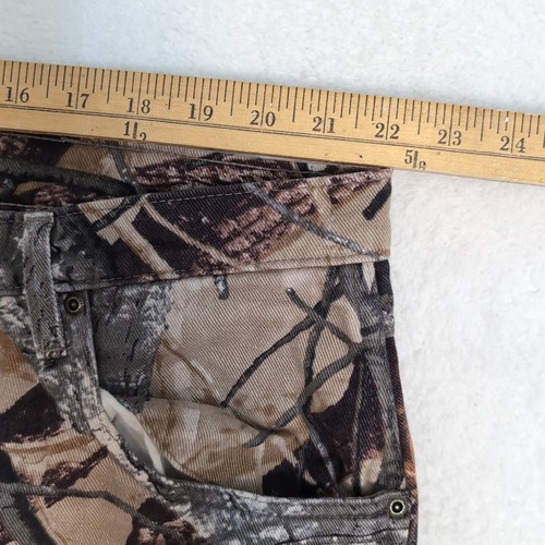 Pantalones de mezclilla vintage años 90 Y2K Wrangler 44x32 doble rodilla camuflaje árbol real roble musgo - Imagen 4 de 10