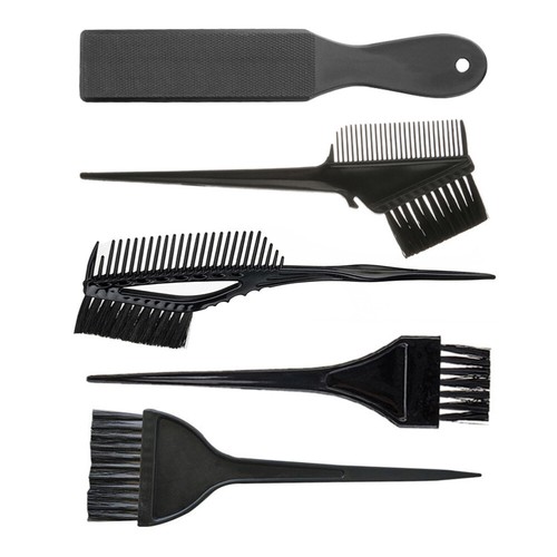 Hair Dyeing Tools Set 5pcs for DIY Hair Coloring with Brushes Plate