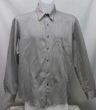 Natural Issue Men's Button Down Shirt Long Sleeve Gray Size L