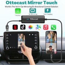 Ottocast Mirror Touch Wireless CarPlay Adapter Bidirectional control Phone  Car