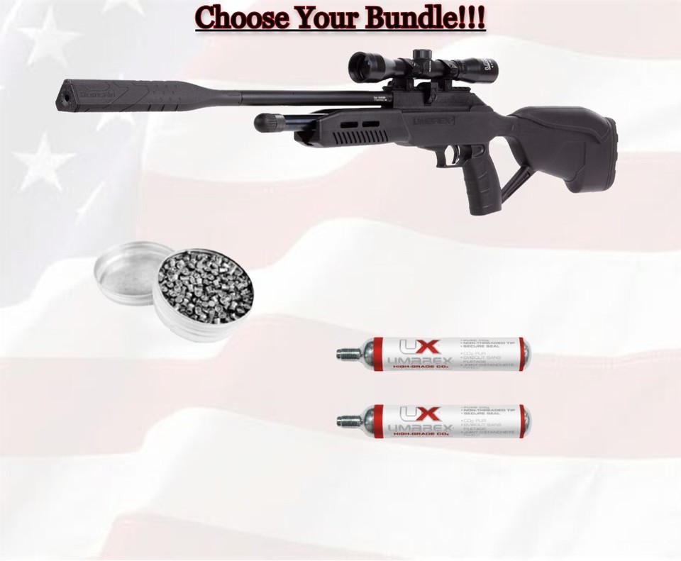 Umarex Fusion 2 Quiet CO2 .177 Pellet Bolt Action Air Rifle w/ Bundle ...