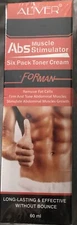 AL’IVER  Abs Muscle Stimulator Six Pack Toner Cream For Man 60ml NEW