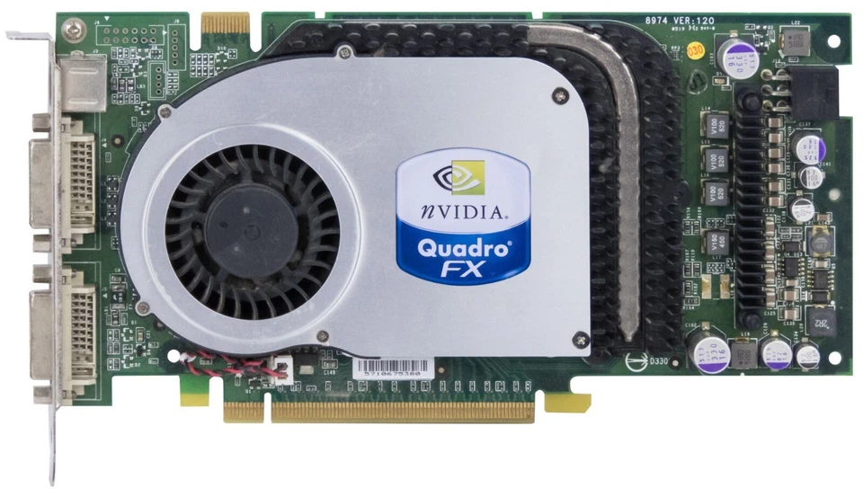 Graphic Card Nvidia QUADRO FX 3400 256MB GDDR3 256-BIT 2xDVI-I S-VIDEO PCI-Ex16 - Image 2 of 2