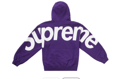 Supreme Big Logo Jacquard Hooded Sweatshirt Purple Large Supreme Big Logo Jacquard Hooded Sweatshirt Purple Large