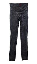 SPANX Women's M Black Shiny Faux Leather Legging Shaping Lifting MSRP 98