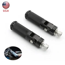 Foldable Universal Motorcycle Footrests Footpegs Foot Peg Rearset Aluminum Black
