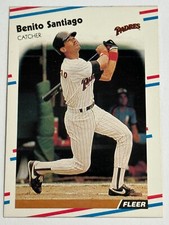 1988 Fleer #596 Benito Santiago San Diego Padres