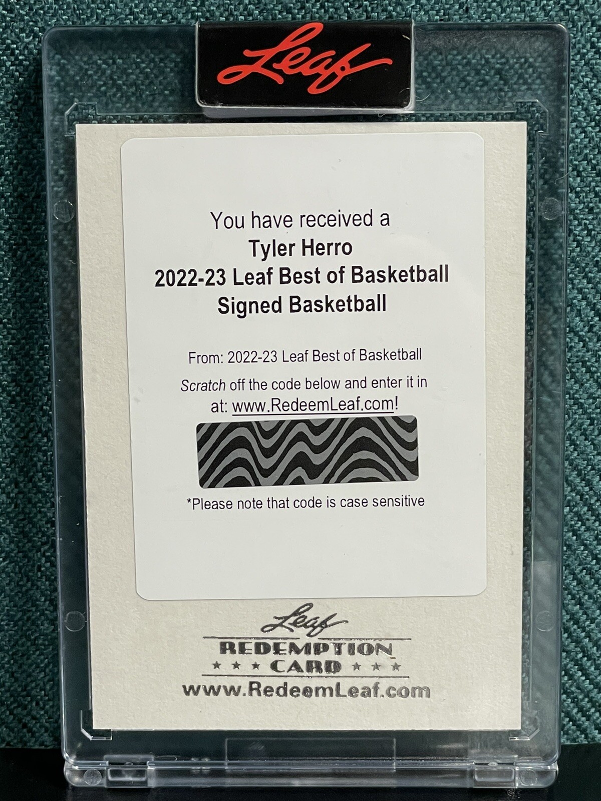 2022 23 Leaf Best Of Basketball Tyler Herro Autograph Signed Miami Heat