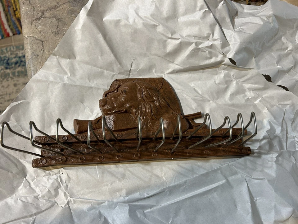 Corbata o cinturón de madera Syroco vintage para perro de caza sostiene todo MCM Foto 4 de 4