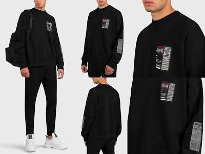 VERSACE COUTURE BARCODE Applique Sweater Sweatshirt Pullover Pulli Jumper New S