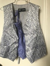 Men  s Waistcoat  Necktie Size M Grey  Purple