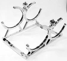 ARC Dual Billet Aluminum Nitrous Bottle Bracket for 10 & 15 Pound Bottles Chrome