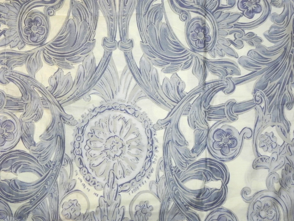 JUEGO DE 2 FUNDAS DE ALMOHADA FLORAL AZUL/BLANCO MEDALLÓN PAISLEY GRANERO CERÁMICA Foto 4 de 4