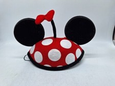 Disney Parks Mickey Minnie Mouse Ears polka Dot Hat w/Flower Bow Cap Hat