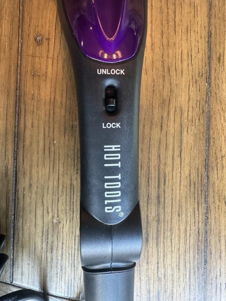 Hot Tools 2179 Cerámica Waver Profundo *Salón Olas Perfectas* Negro/Púrpura Probado Foto 3 de 4