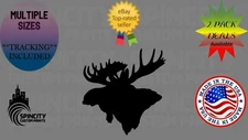 Moose Car Window Decal Large Animal Hunting Laptop Bumper Sticker Multiple Sizes