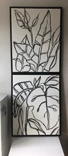 24” x 30” Botanical Sketch Framed Wall Canvas White/Black- Project 62 Art Set