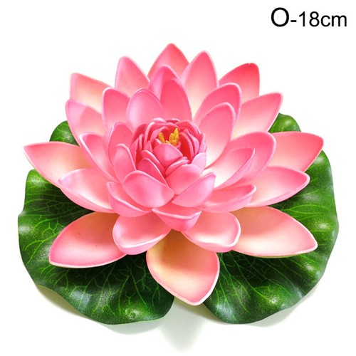 10 cm/18 cm Espuma Falsa Artificial Flor Loto Agua Flotante Lirio Loto Decoración - Imagen 9 de 28