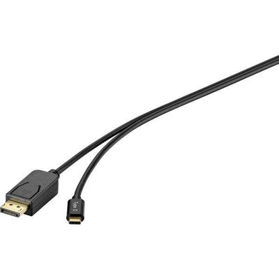 Rhinocables Exhibición de Displayport Puerto Cable de extensión DP Macho a Hembra aumentó la Ventaja Negro 2m, 3m y 5m (3m