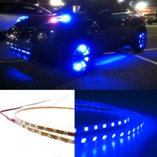 4pcs Blue Led Strip Under Car Tube Underglow Underbody System Neon Lights Kit 4pcs Blue Led Strip Under Car Tube Underglow Underbody System Neon Lights Kit
