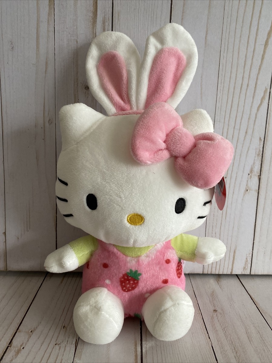 Hello Kitty With Easter Bunny Ears 2023 Strawberry Plush Sanrio