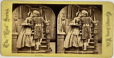Houseworkers in love, vintage print, ca.1870, stereo vintage stereo print