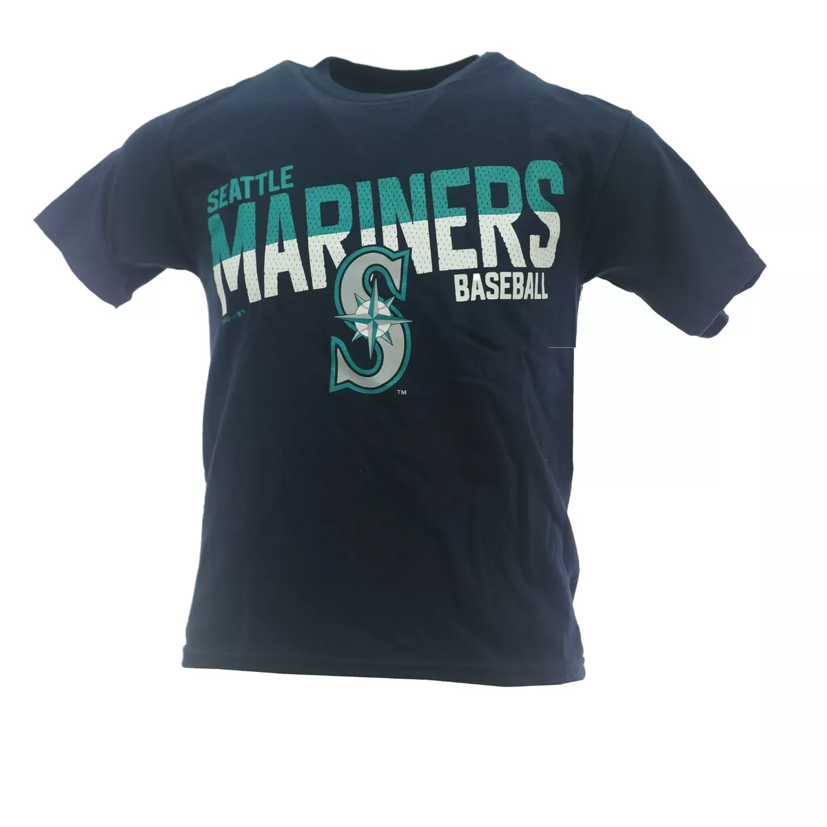 MLB Boys 4-18 Seattle Mariners Meshed Up Tee, Boy's, Size: 8-10, Blue