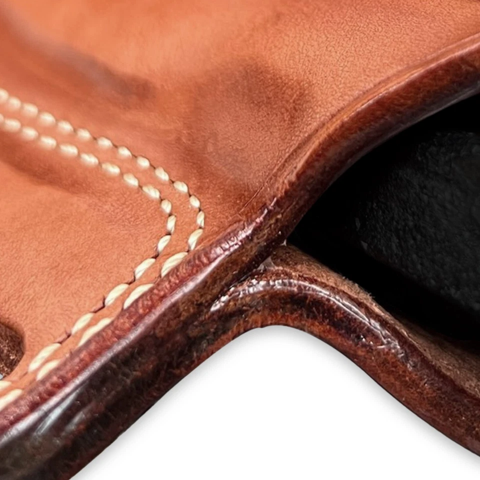 OWB Leather Pancake Holster With Open Top Fits, Luger P08 4'' Barrel R/H #1208# - Image 4 of 4