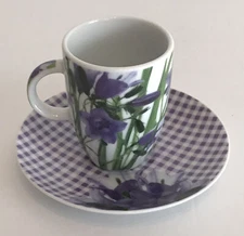 Paperproducts Design PPD Espresso Cup Saucer Set Purple Floral H Krackenberger
