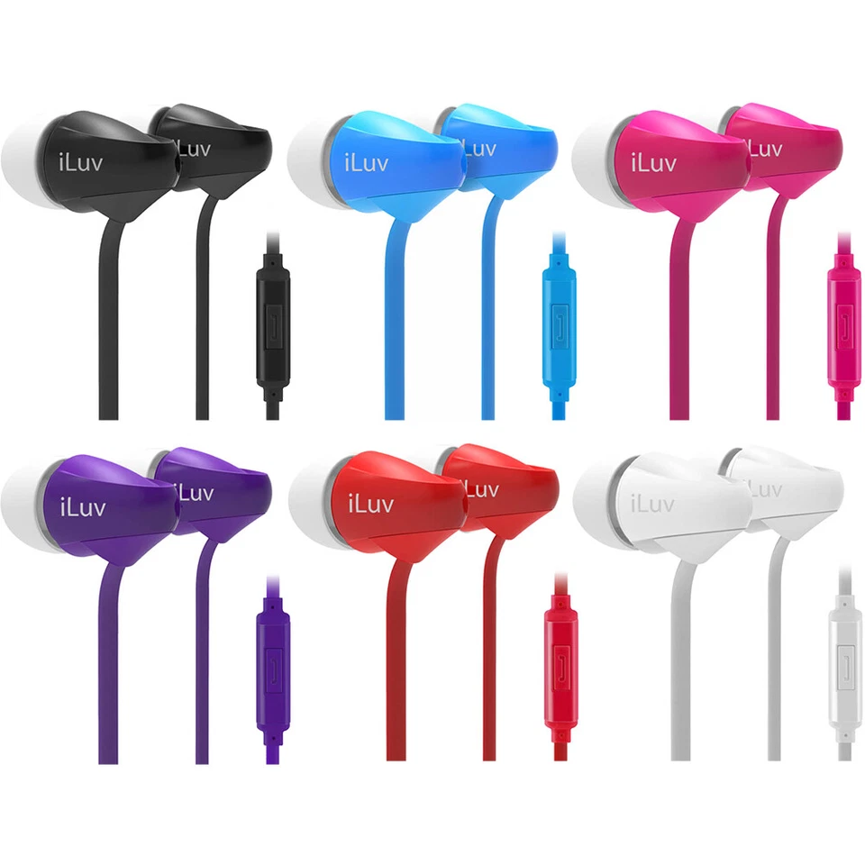 iLuv Peppermint Talk Tangle-resistant, Noise-isolating Earphones w/Mic & Remote