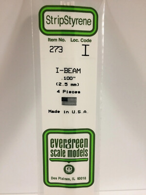 Evergreen EG273 - 100'' (2.5mm) Opaque White Polystyrene Beam