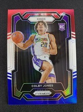 2023-24 Prizm Basketball Red White Blue Colby Jones #160 Sacramento Kings RC