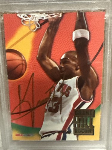 🤑GRANT HILL 1995 HOOPS TRIBUTE ROOKIE CARD PSA MINT 9🤑 - Picture 2 of 9