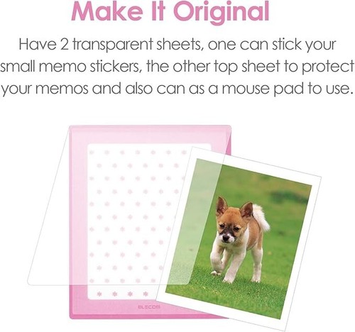 ELECOM Custom Photo Insert Mouse Pad Mat for Office/Pink MP-117P - Picture 4 of 4
