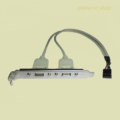 DeLOCK Slotblech (10Pin USB) intern zu 2x USB 2.0 extern 71000 Einbau Computer