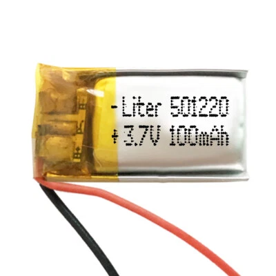 BATTERIE 501220 LiPo 3.7V 100mAh 1S téléphone portable vidéo mp3 mp4 lumière ... - Photo 1/4