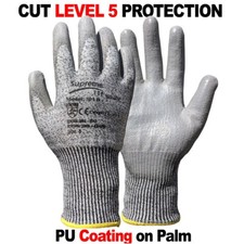 Anti Cut Resistant level 5 Protection Thorn Proof Work Gloves Builders Gardening