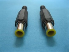 10 pcs 6.0x1.2mm DC Power Male Plug Connector Adapter Plastic Handle Yellow Head
