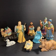 Vintage 1994 Mercuries Christmas Nativity Scene 12-Piece Set Figurines READ Pls