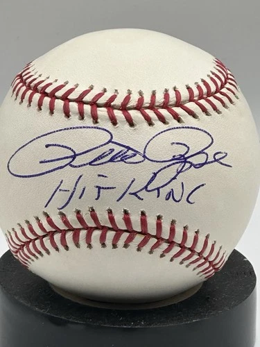 Pete Rose Hit King Inscription Signed Official Major League Baseball PSA
