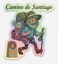 Camino de Santiago holographic sticker