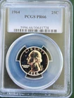 1964 25c Washington Silver Quarter Coin PR66 PCGS Proof Free Shipping