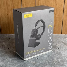 Jabra Evolve2 65 Stereo Wireless Headset UC, USB-C with Charging Stand - Black
