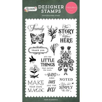 Carta Bella Bloom Clear Stamps - Unsere Geschichte beginnt hier