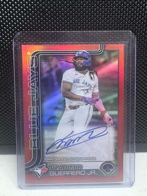 2025 Topps Vladimir Guerrero Jr AUTO Red Refractor 5/5 #163